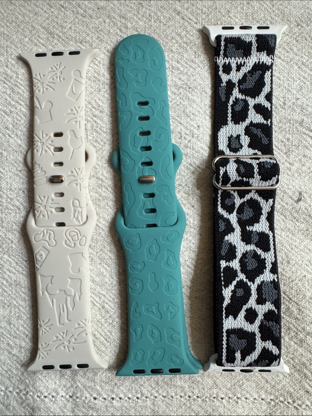 Disney & Leopard Apple Adjustable Watch Bands 45mm 44mm Bundle of 3 Watch Bands